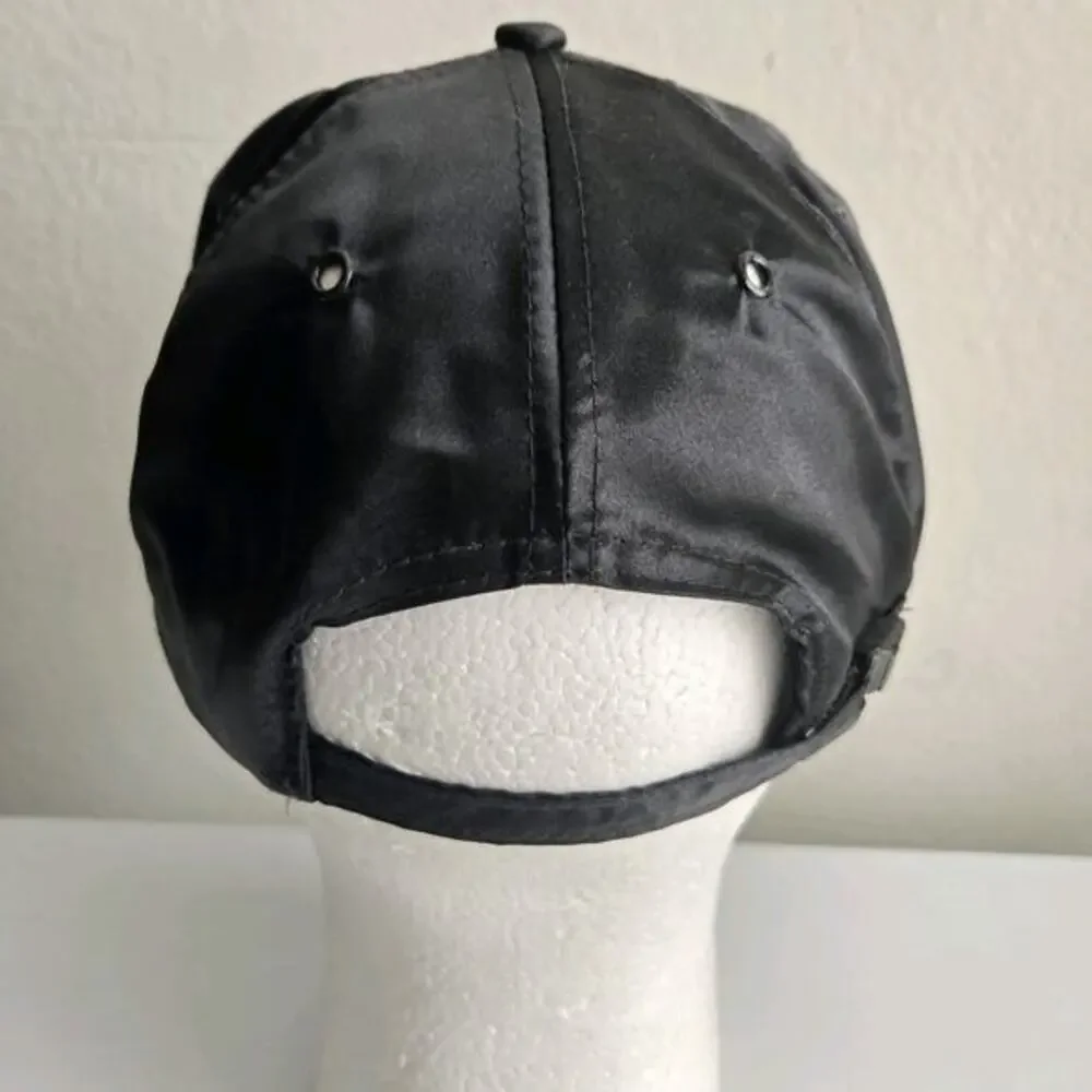 Vintage‎ Chicago White Sox Adjustable Hat Cap Black Split Bar Nylon Nissin Rare